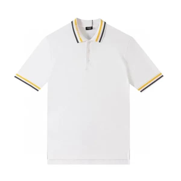 펜디 남성 폴로 화이트 반팔티 - Mens White Tshirts - fen01133x - 1