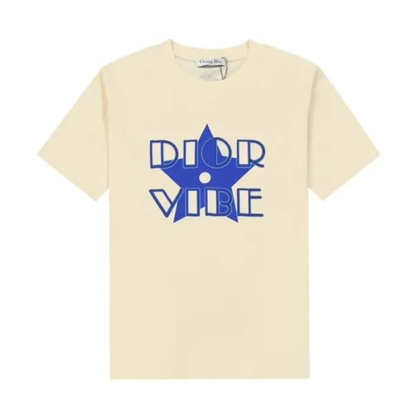 디올 남성 크루넥 아이보리 반팔티 - Mens Ivory Tshirts - dio01743… - 1
