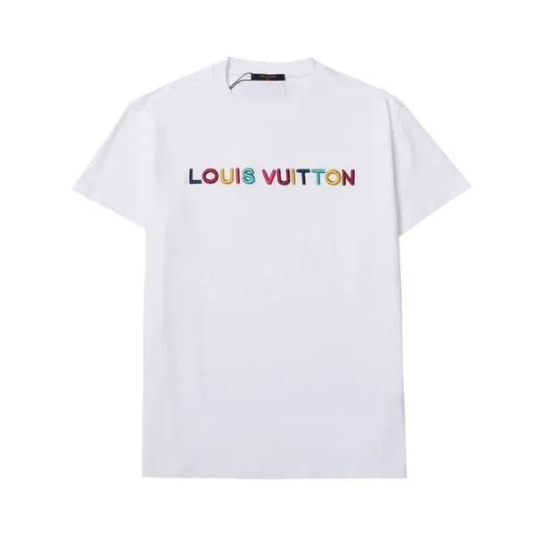 루이비통 남성 화이트 크루넥 반팔티 - Mens White Tshirts - lou0414… - 1