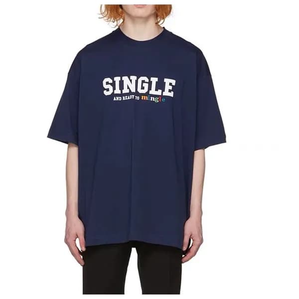 베트멍 남/녀 트렌디 네이비 반팔티 - Unisex Navy Tshirts - vet027… - 1