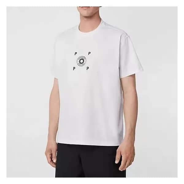 버버리 남성 화이트 크루넥 반팔티 - Mens White Tshirts - Bur04377… - 1