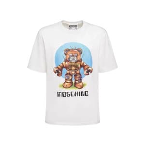 모스키노 남성 크루넥 화이트 반팔티 - Mens White Tshirts - mos0222…