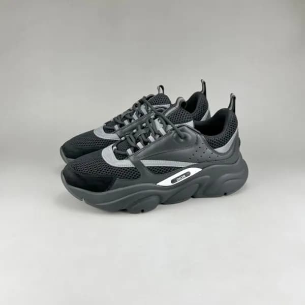 디올 남성 캐쥬얼 블랙 스니커즈 - Mens Black Sneakers - dio01964… - 1
