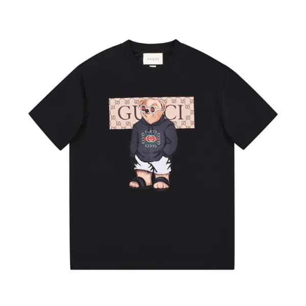 구찌 남/녀 블랙 크루넥 반팔티 - Unisex Black Tshirts - guc0496… - 1