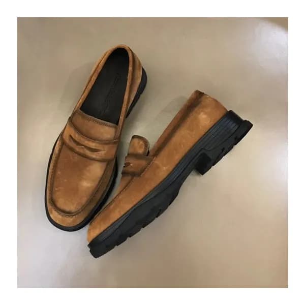 알렉산더맥퀸 남성 히든 카멜 로퍼 - Mens Camel Loafer -alx0177x - 1
