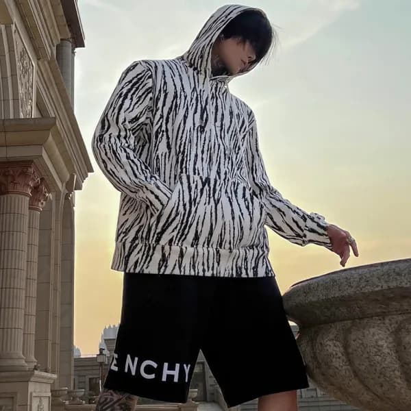 지방시 남/녀 유니크 집업 블랙 후드티 - Givenchy Unisex Black Hood… - 1