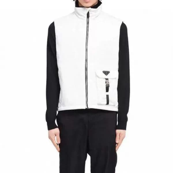 프라다 남/녀 화이트 다운 베스트 - Prada Unisex White Down Vest …