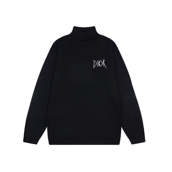 디올 남성 블랙 터틀넥 스웨터 - Dior Mens Black Sweaters - di05… - 1