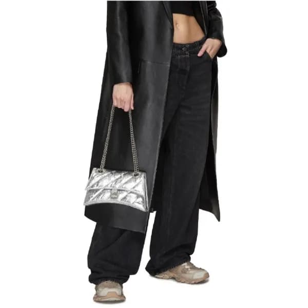 발렌시아가 여성 실버 숄더백 - Balenciaga Womens Silver Shoulde… - 1