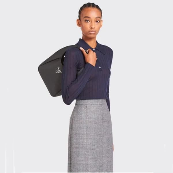 프라다 여성 블랙 숄더백 - Prada Womens Black Shoulder Bag - … - 1