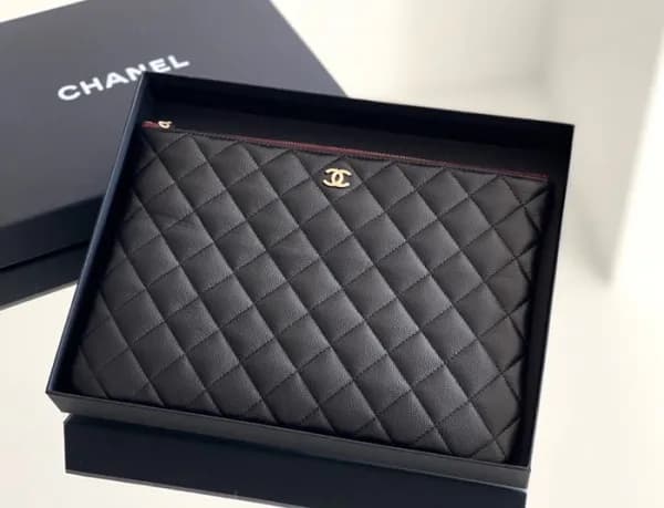샤넬 여성 클래식 블랙 클러치 - Chanel Womens Black Clutch - ch… - 1