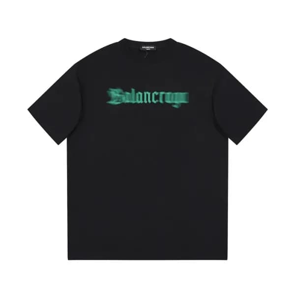 발렌시아가 남성 크루넥 블랙 반팔티 - Balenciaga Mens Black Short … - 1