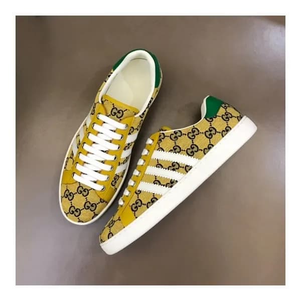 구찌 남/녀 옐로우 스니커즈 - Gucci Unisex Yellow Sneakers- gu… - 1