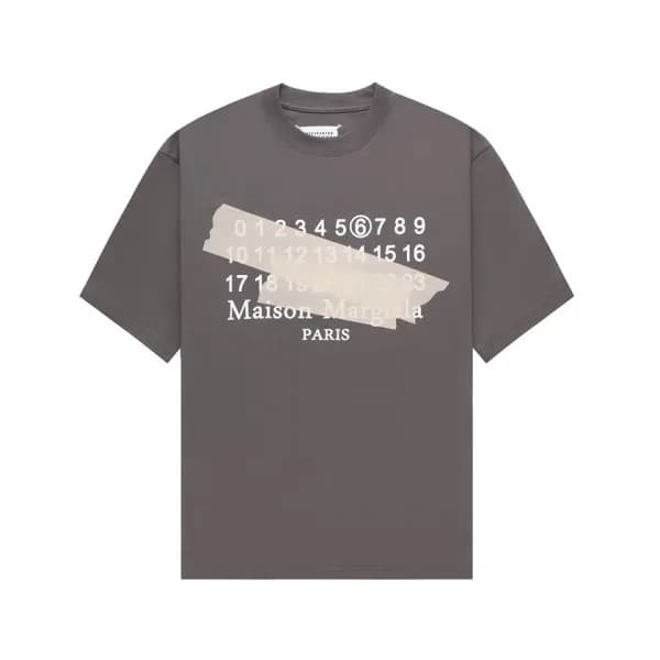 메종마르지엘라 남/녀 크루넥 그레이 반팔티 - Maison Margiela Unisex G… - 1