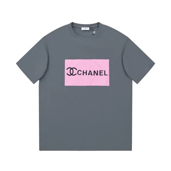 샤넬 남/녀 크루넥 그레이 반팔티 - Chanel Unisex Gray Tshirts - … - 1