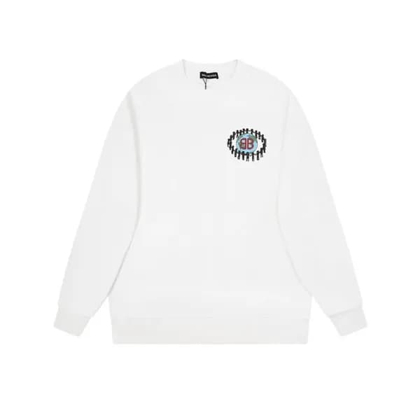 발렌시아가 남/녀 화이트 맨투맨 - Balenciaga Unisex White Tshirt… - 1