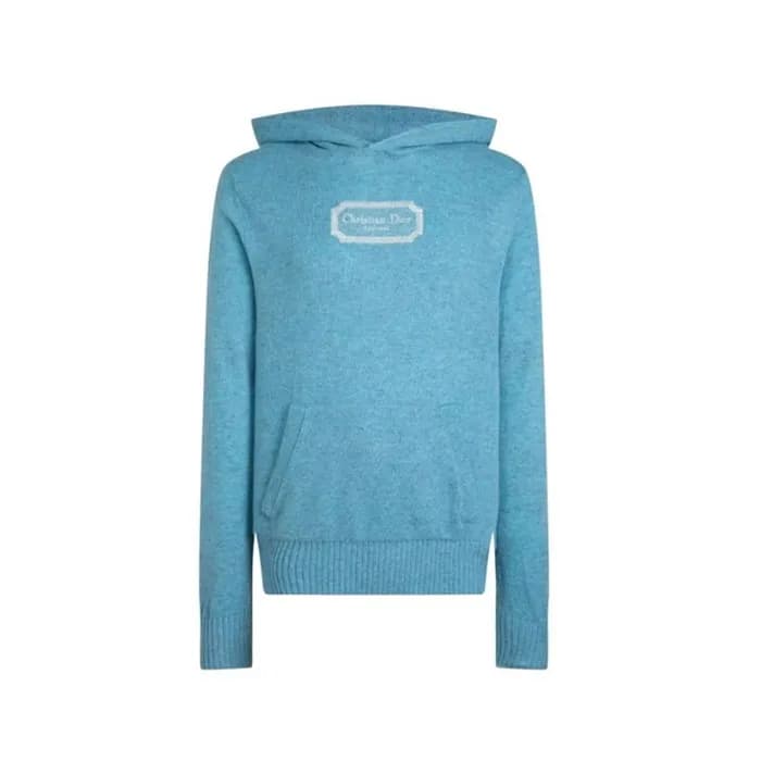 디올 남성 블루 후드티 - Dior Mens Blue Hoodie - di713x - 1
