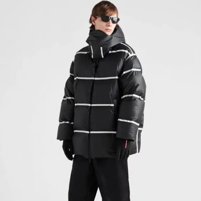 프라다 남성 블랙 다운 패딩 - Prada Mens Black Down Padding - … - 1