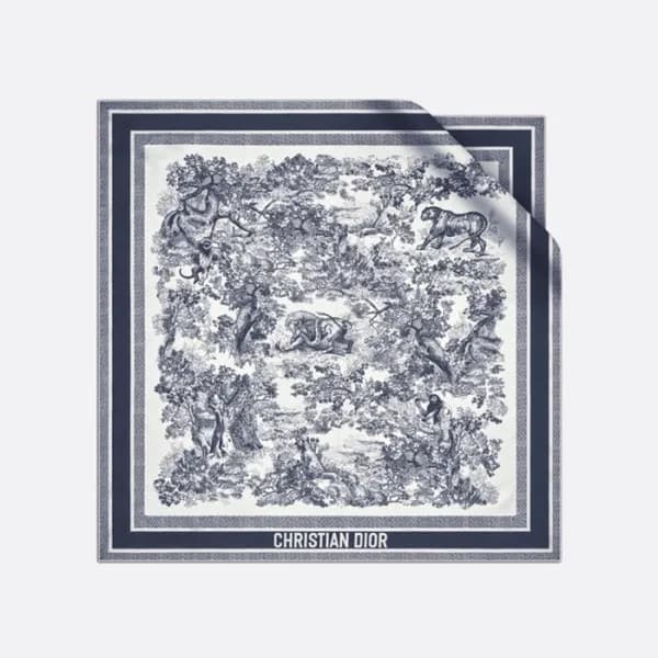 디올 여성 네이비 스카프 - Dior Womens Navy Scarf - acc1799x - 1