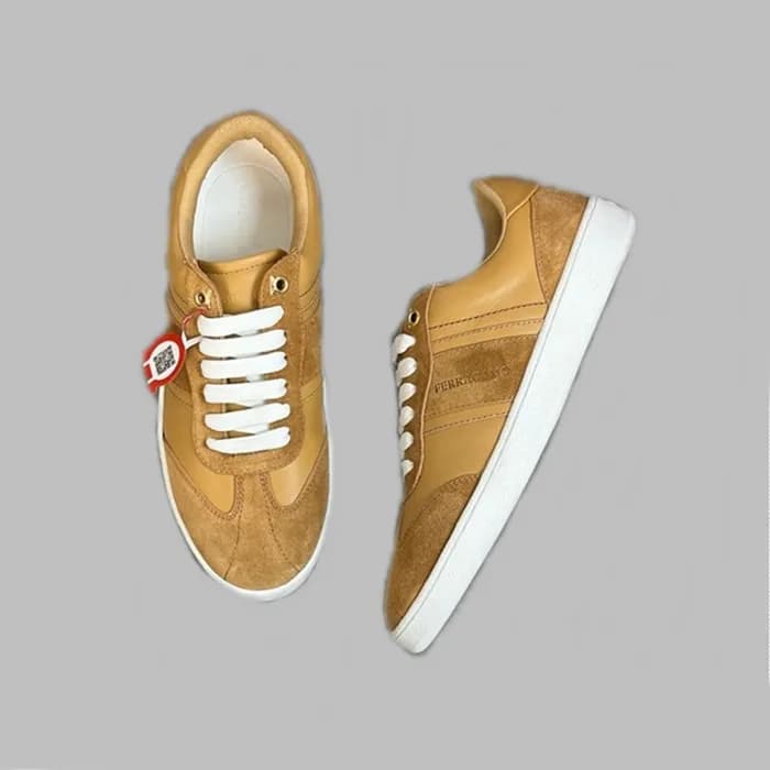 페라가모 남성 카멜 스니커즈 - Ferragamo Mens Camel Sneakers - … - 1