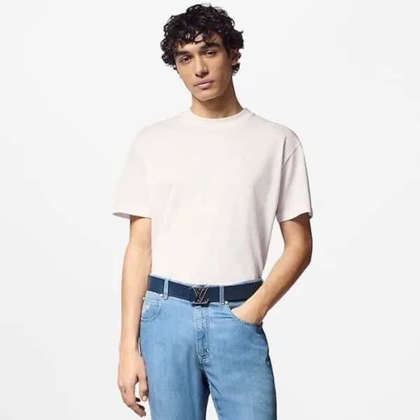 루이비통 남성 화이트 반팔 티셔츠 - Louis vuitton Mens White Tshi… - 1