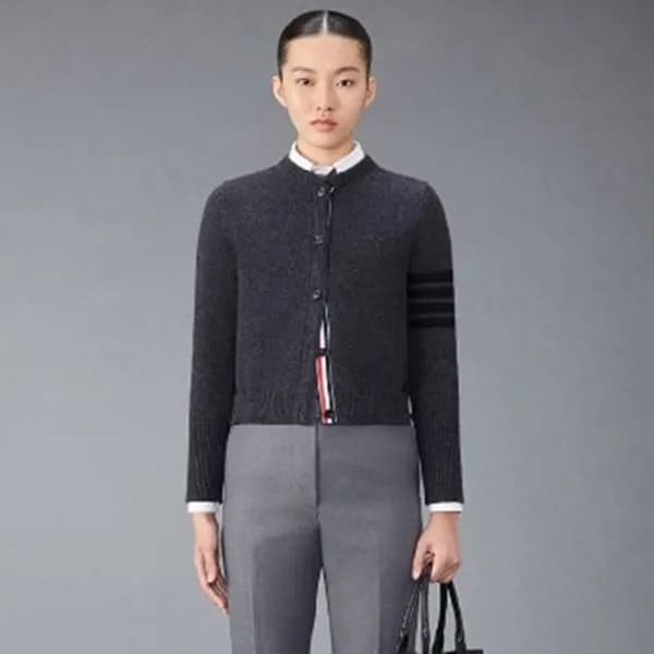 톰브라운 여성 브이넥 가디건 - Thom Browne Womens Cardigan - th… - 1