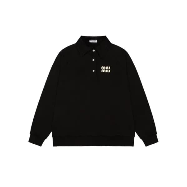 미우미우 남/녀 폴로 긴팔티 - Miumiu Unisex Polo Tshirt - mic3… - 1
