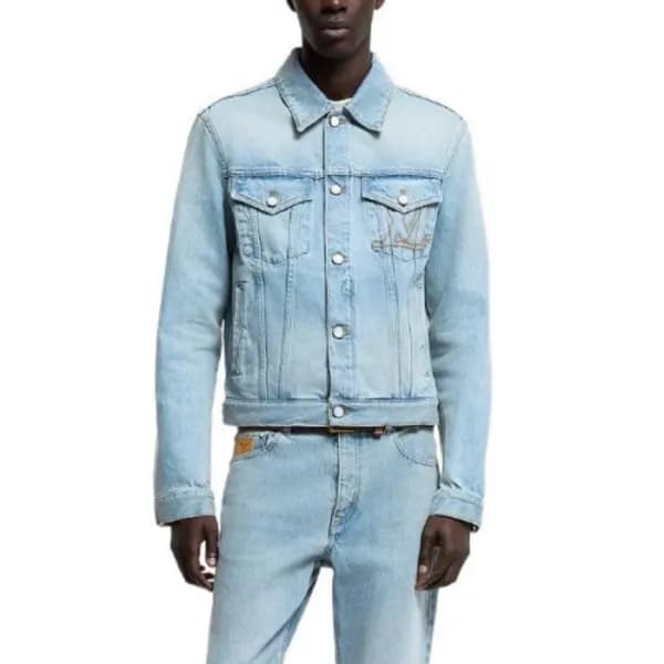 루이비통 남성 데님 재킷 - Louis vuitton Mens Denim Jacket - … - 1
