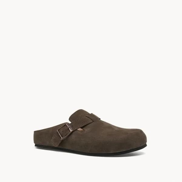 더 로우 여성 휴고 슬라이드 스웨이드 애쉬 - The Row Womens Hugo Slid… - 1