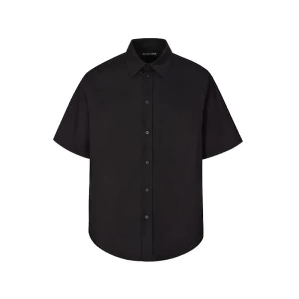 발렌시아가 남성 반팔 셔츠 - Balenciaga Mens Black Shirts - ba… - 1