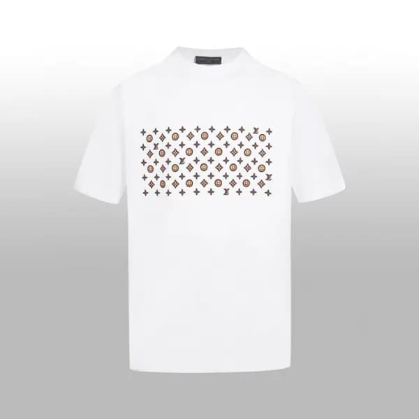 루이비통 남성 라운드 반팔 티셔츠 - Louis vuitton Mens Round Tshi… - 1