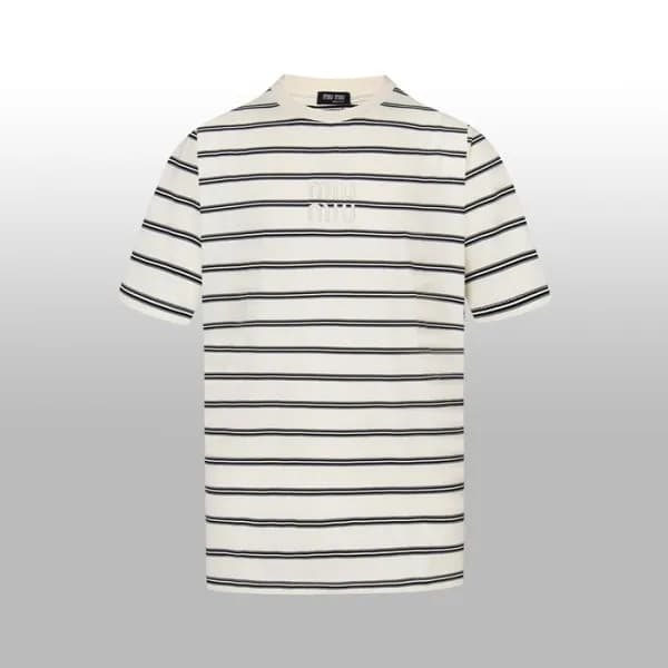 미우미우 남성 라운드 반팔 티셔츠 - Miumiu Mens Round Tshirt - mi… - 1