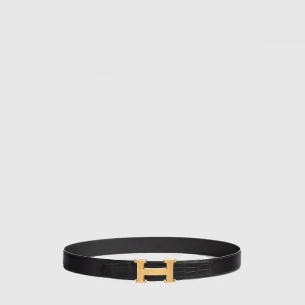 에르메스 남성 H 벨트 버클 가죽 스트랩 - Hermes Mens H Buckle Leat… - 1