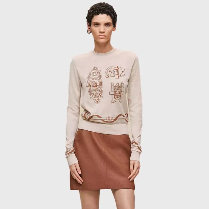 에르메스 여성 라운드 스웨터 - Hermes Womens Round Knitwear - g… - 1