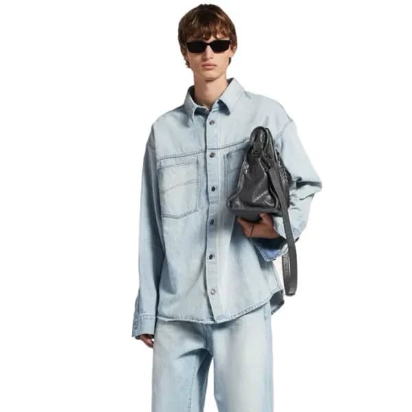 발렌시아가 남성 클래식 셔츠 - Balenciaga Mens Classic Shirts -… - 1