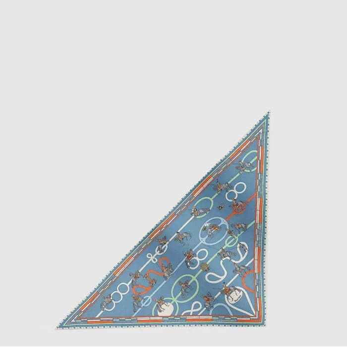 에르메스 여성 파사드와 사펜타인 자이언트 트라이앵글 스카프 - Hermes Womens Passades et Serpentines Giant Triangle Scarf - acc8828x - 1