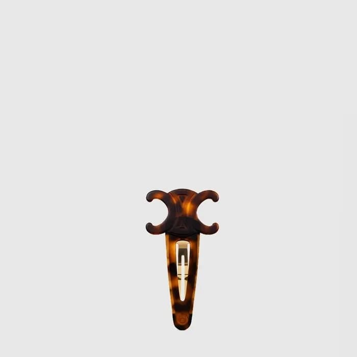 셀린느 여성 라지 트리옹프 스냅 헤어 클립 - Celine Womens Large Triomphe Snap Hair Clip - acc10558x - 1