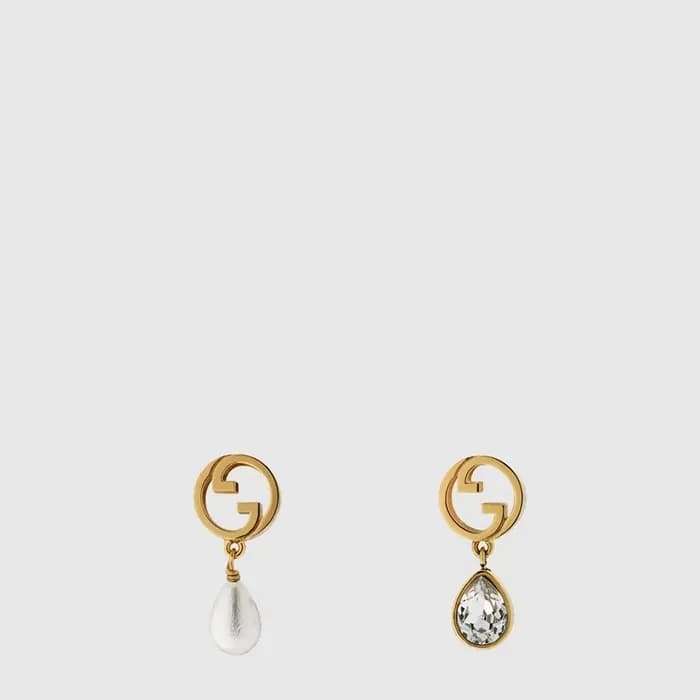 구찌 여성 블론디 크리스탈 펄 이어링 - Gucci Womens Blondie Crystal Pearl Earring - acc10658x - 1