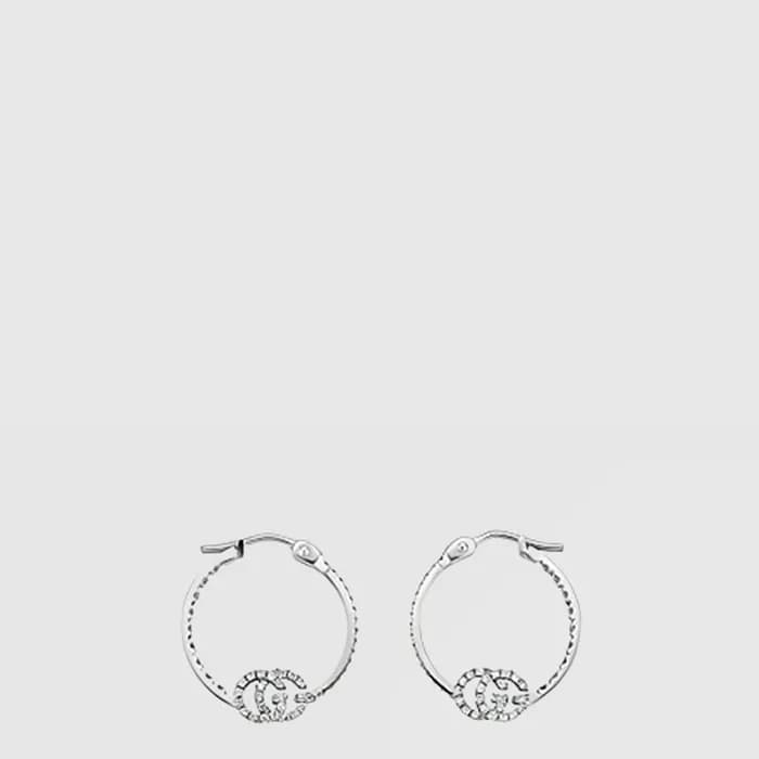 구찌 여성 GG 러닝 다이아몬드 이어링 - Gucci Womens GG Running Diamond Earring - acc10868x - 1