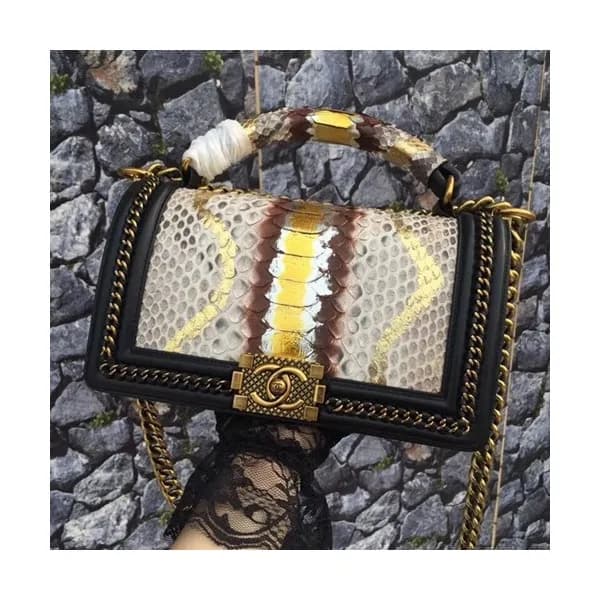 Chanel Leboy Leather Chain Tote Shoulder Bag ,25CM… - 1