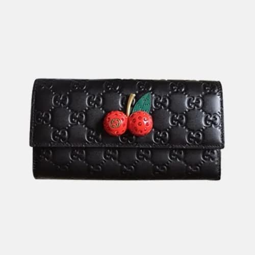 Gucci 2018 Ladies Cherry GG Pin Long Purse 476055… - 1