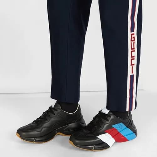 Gucci 2018 Logo Print Leather Running Shoes - 구찌 1… - 1