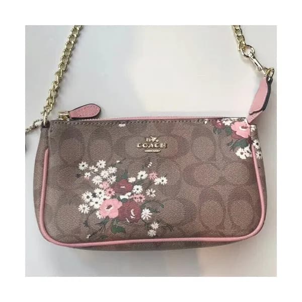 Coach Leather Chain Hand Bag / Shoulder Bag,22cm -… - 1