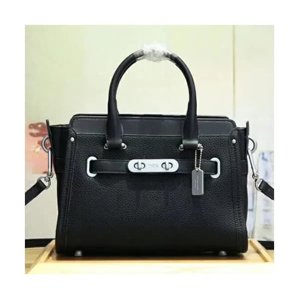 Coach Leather Tote Shoulder Bag,27cm - 코치 레더 토트 숄더… - 1