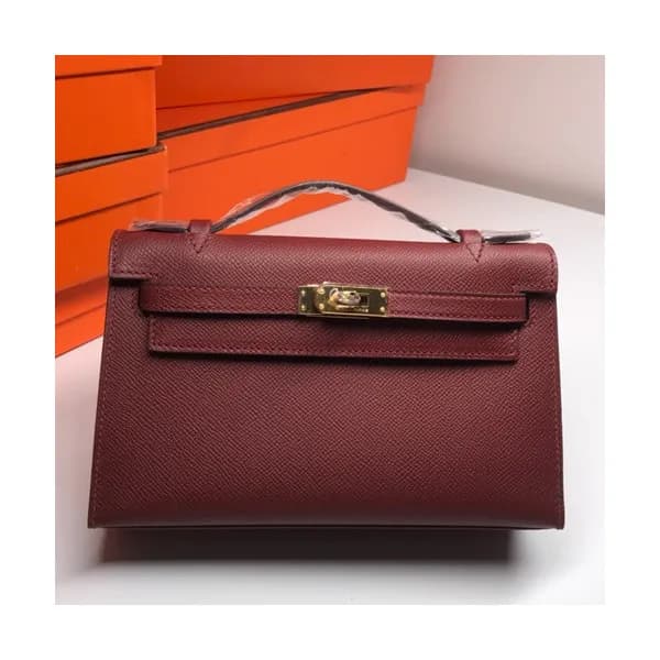 Hermes Mini Kelly Epsom Leather Tote Bag / Clutch … - 1