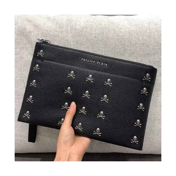 Philipp Plein 2018 Leather Clutch Bag,29cm - 필립플레인… - 1