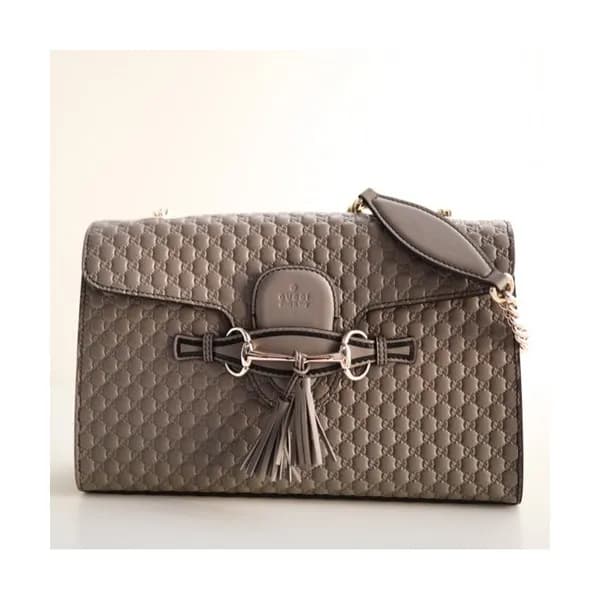 Gucci Microssima Emily Leather Chain Tote Bag,30CM… - 1