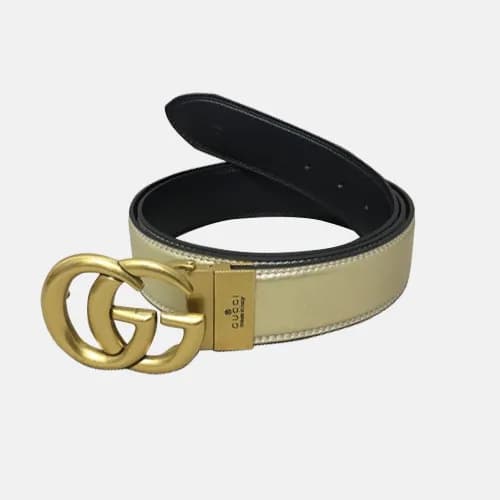 Gucci 2018 Mm/Wm GG Logo Steel Buckle Leather Belt… - 1