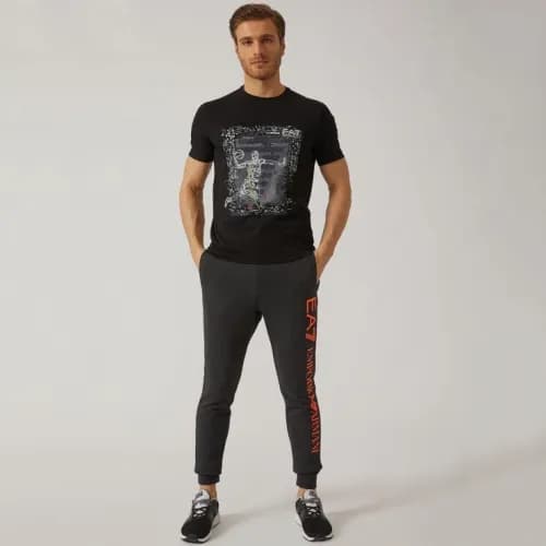 Emporio Armani 2019 Mens Crew - neck Cotton Short … - 1