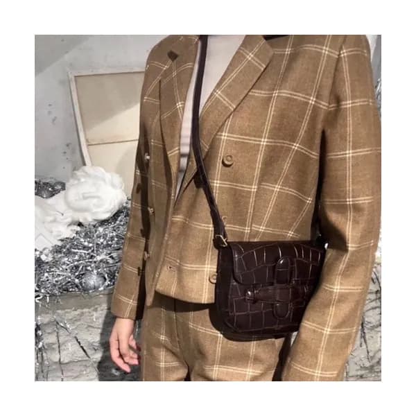 Celine Leather Saddle Shoulder Bag,17CM - 셀린느 레더 새… - 1